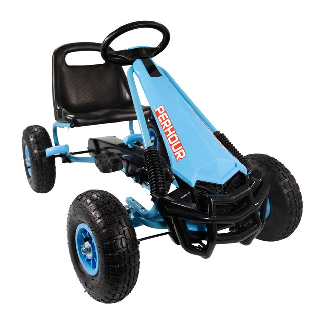 Go Kart Tretfahrzeug blau mit Luftreifen, Kinderfahrzeug ab 3 Jahre Go Kart Tretfahrzeug blau mit Luftreifen, Kinderfahrzeug ab 3 Jahre